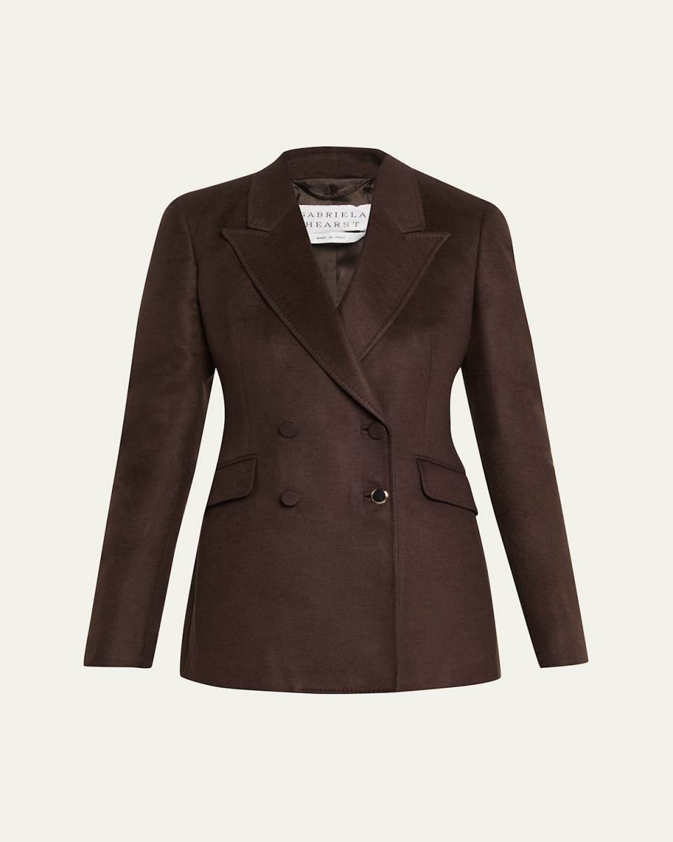 Angela Double-Breasted Silk Blazer
